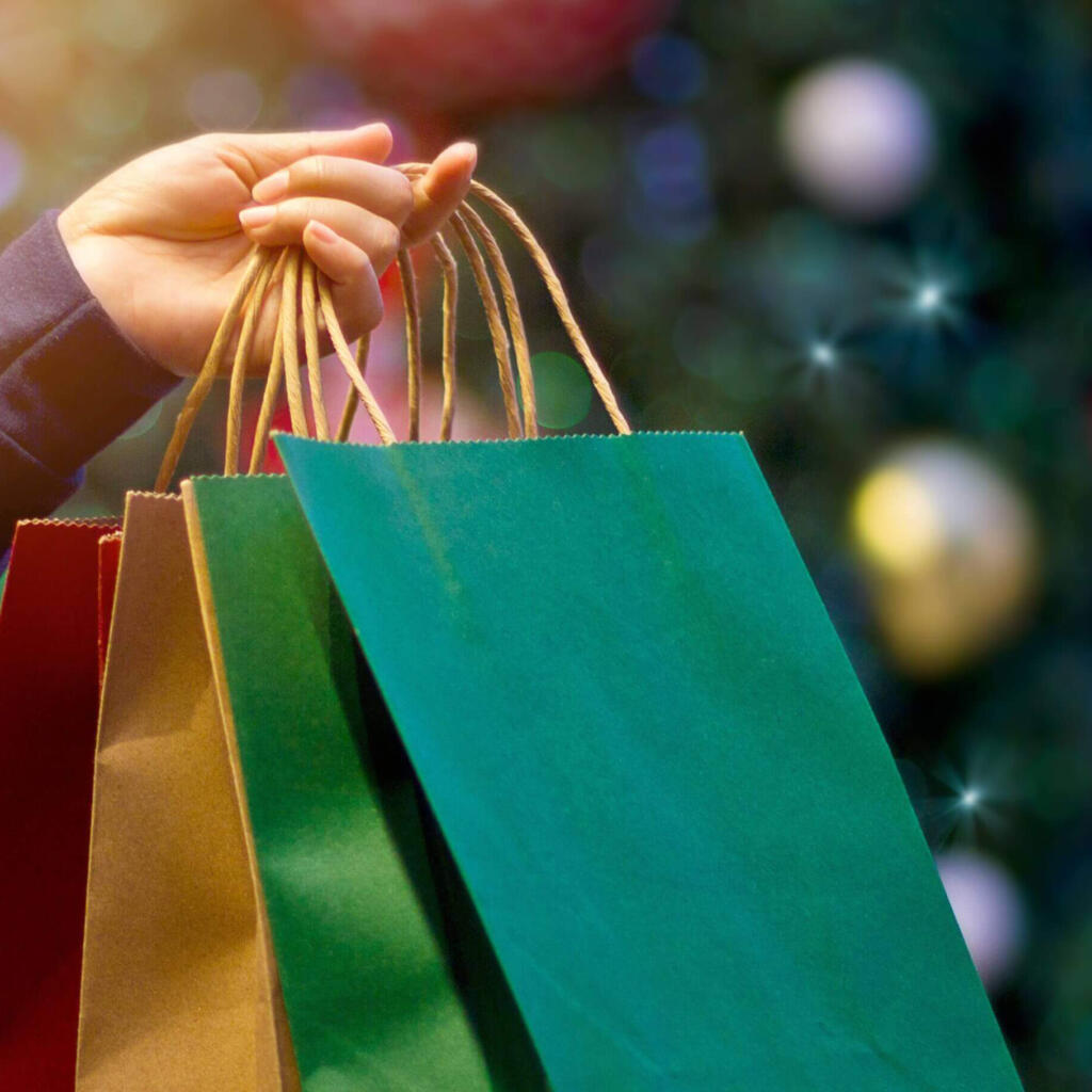 christmas shopping bags tree copy